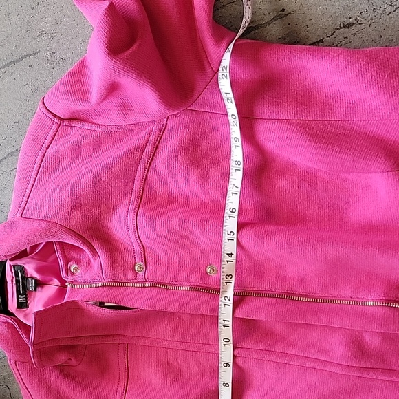 INC Coat Jacket w/Stand Collar Zip/Snap Flap Close Pink size XXL NWT - Picture 15 of 16